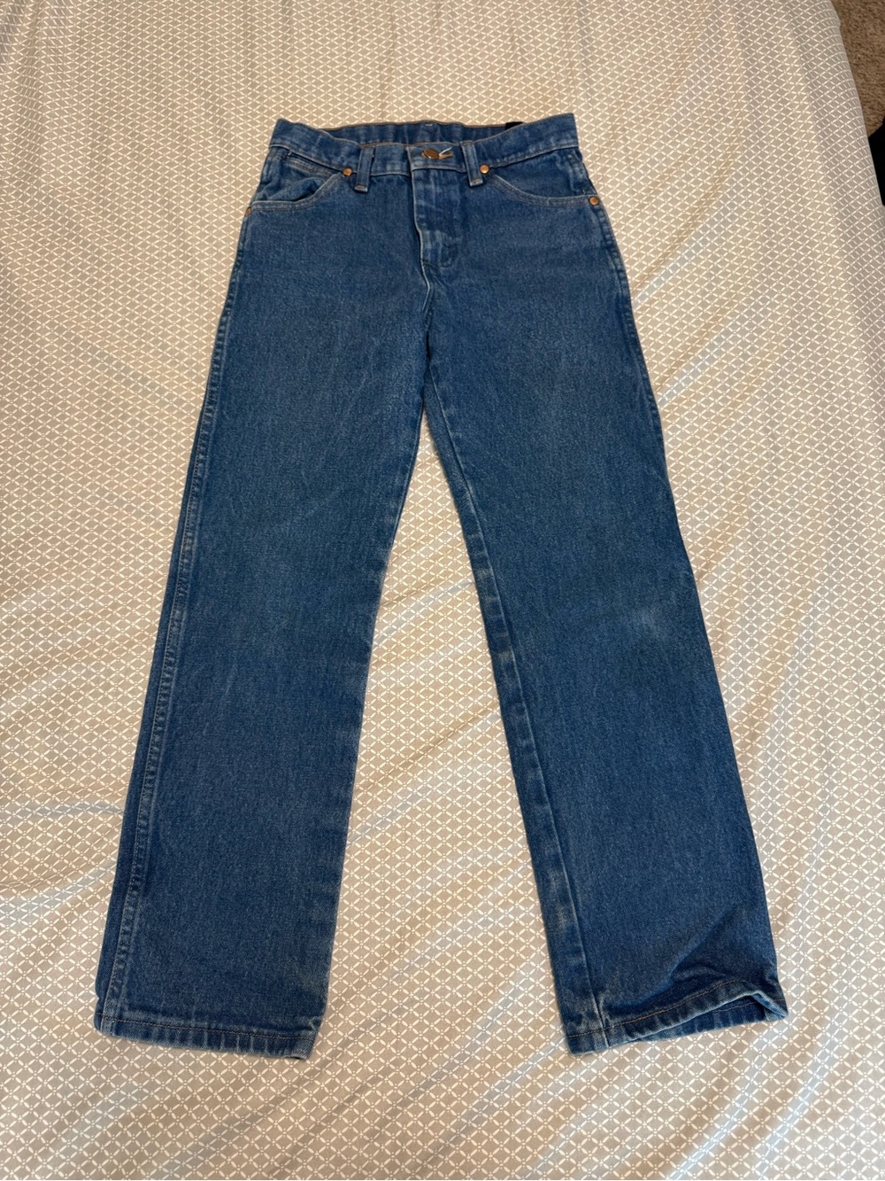 Youth boys Wrangler blue denim jeans